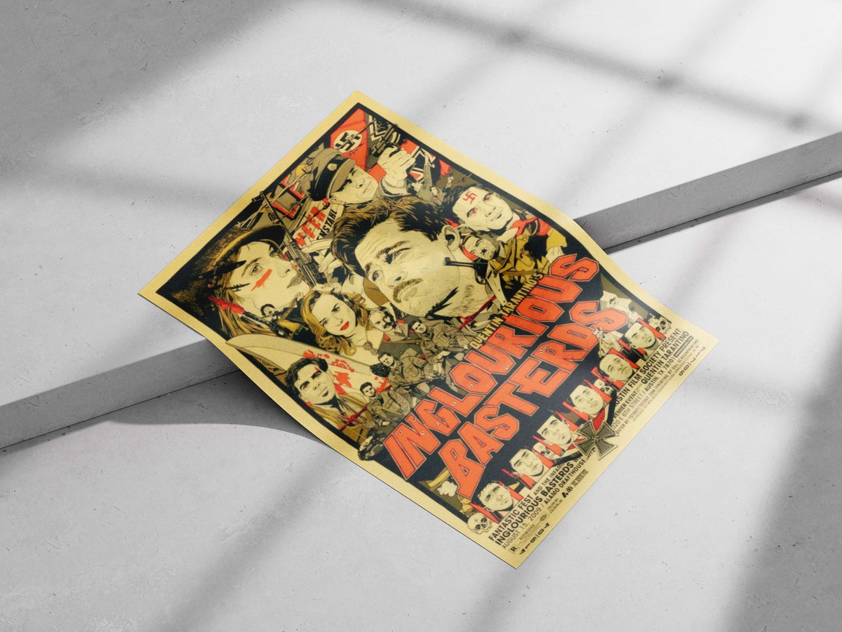 Quentin Tarantino's "Inglourious Basterds" Main Subject: Quentin Tarantino's "Inglourious Basterds" Matte poster print —