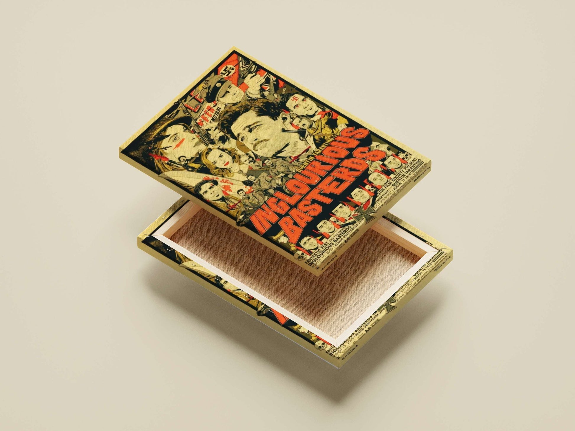 Quentin Tarantino's "Inglourious Basterds" Main Subject: Quentin Tarantino's "Inglourious Basterds" Canvas wall art —