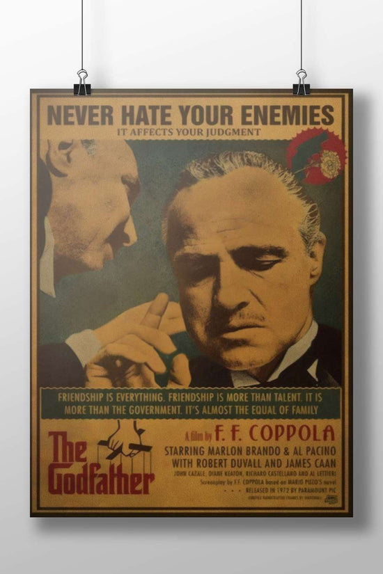 The Godfather (film franchise) directed by F.F. Coppola, starring Marlon Brando & Al Pacino. Main Subject: The Godfather