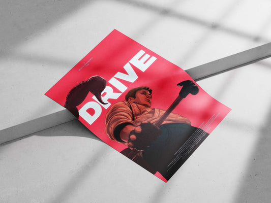 The film "Drive" (2011) directed by Nicolas Winding Refn, featuring Ryan Gosling as the protagonist. Main Subject: The film