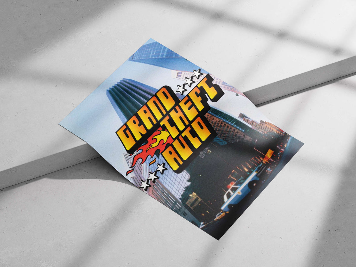 Grand Theft Auto Urban Edgy Pop Art Poster – Game Lovers' Dream Wall Decor