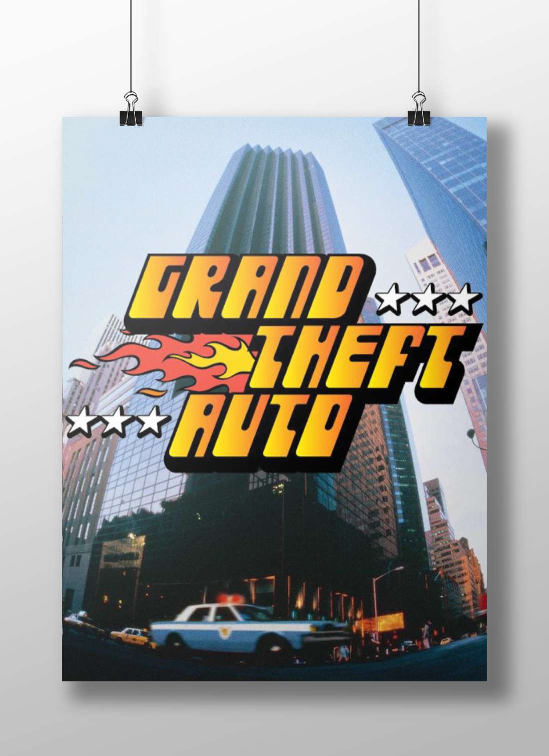Grand Theft Auto Urban Edgy Pop Art Poster – Game Lovers' Dream Wall Decor