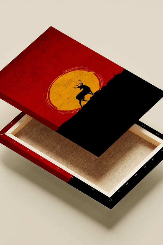 Stag Vintage Canvas wall art — Art wall art India | PosterBoizz
