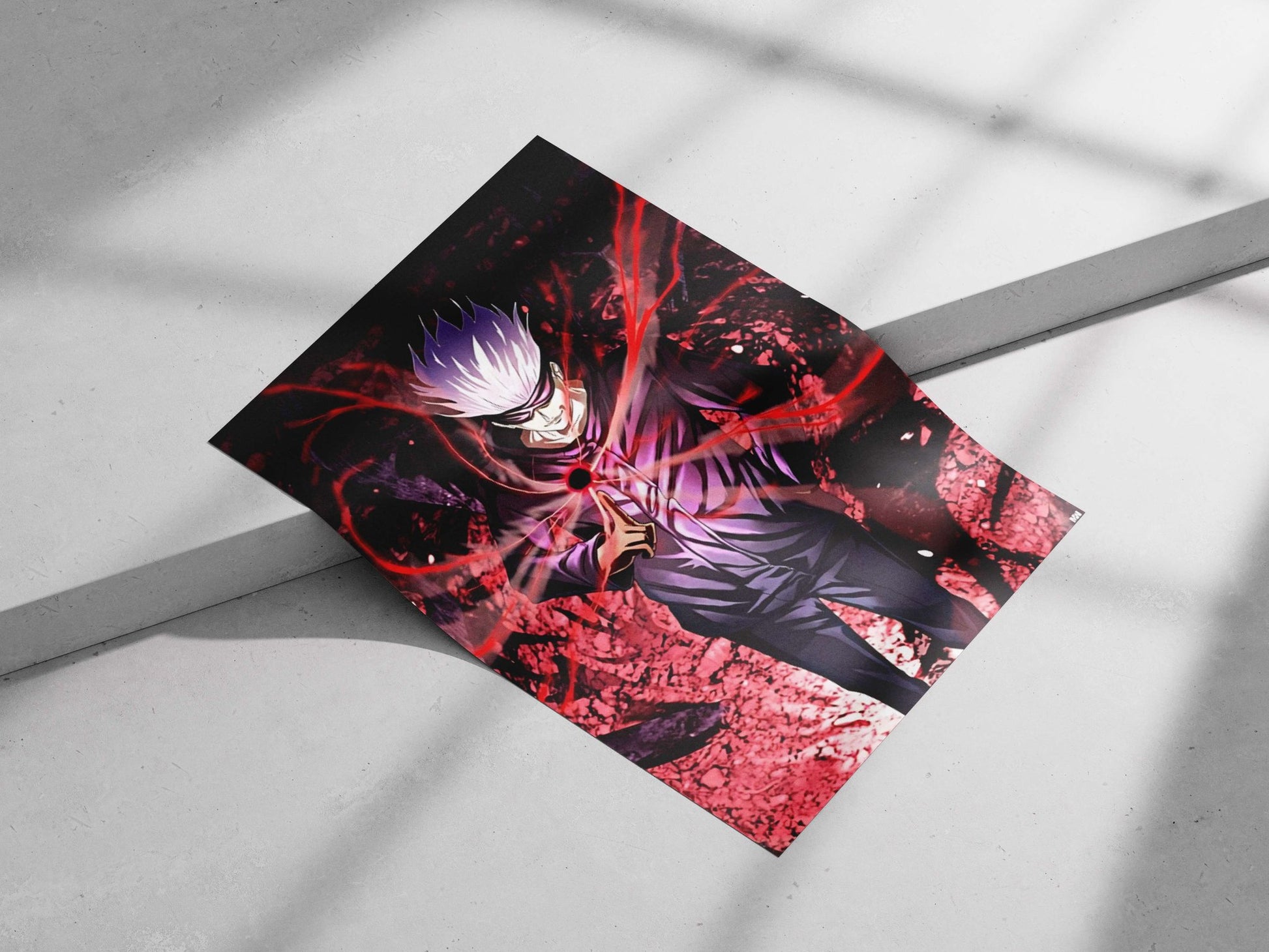 Gojo Satoru from Jujutsu Kaisen Main Subject: Gojo Satoru from Jujutsu Kaisen Matte poster print — Anime wall art India |