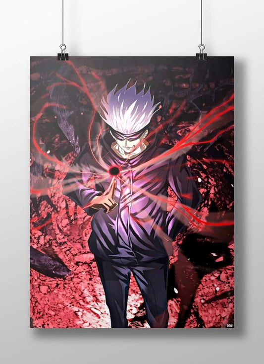 Gojo Satoru from Jujutsu Kaisen Main Subject: Gojo Satoru from Jujutsu Kaisen Matte BoizzBoard rigid print — Anime wall art