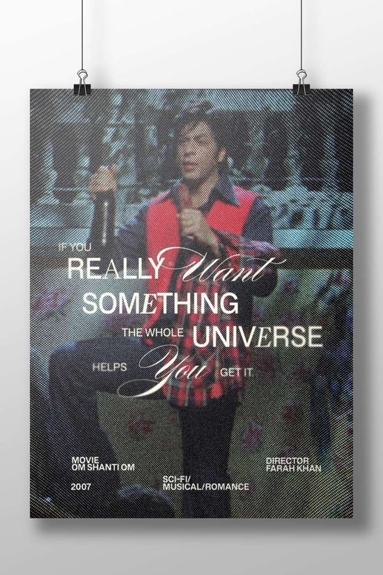Shah Rukh Khan Performing On Stage Om Shanti Om Digital Collage Poster – Motivational Movie