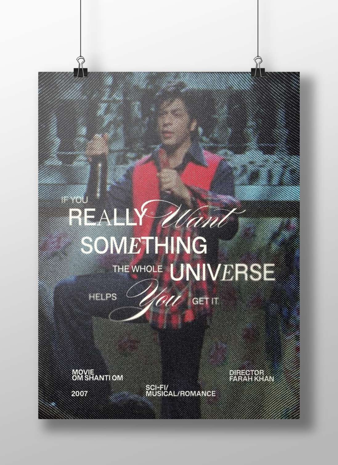Shah Rukh Khan Performing On Stage Om Shanti Om Digital Collage Poster – Motivational Movie