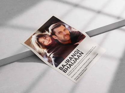 Bajrangi Bhaijaan Movie Poster – Salman Khan & Harshaali Malhotra Emotional Bollywood Art | Heartwarming Cinema Wall Decor