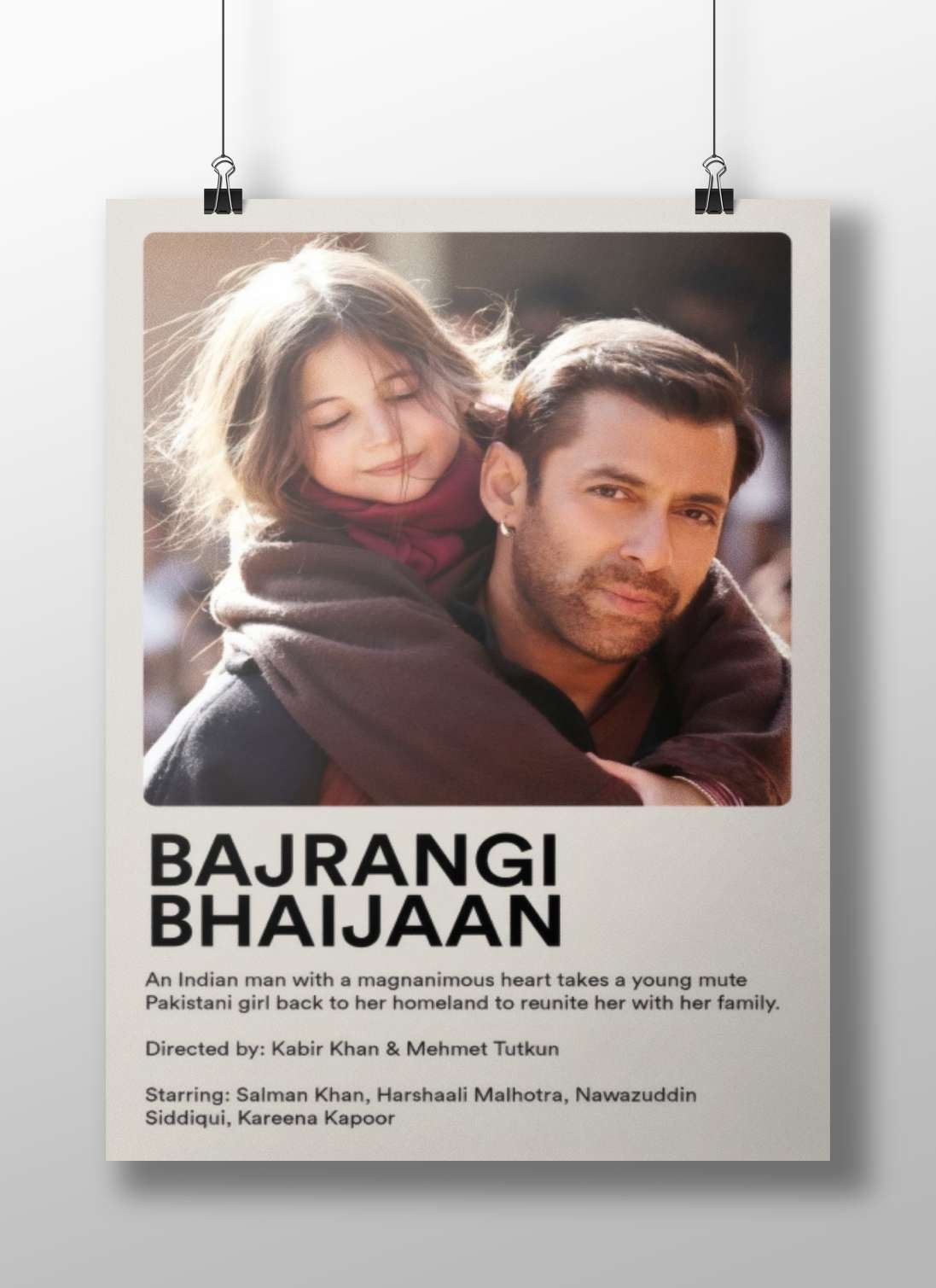 Bajrangi Bhaijaan Main Subject: Bajrangi Bhaijaan Matte BoizzBoard rigid print — Bollywood wall art India | PosterBoizz