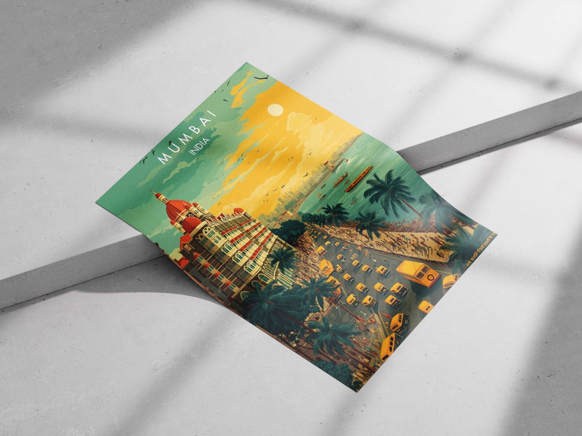 Taj Mahal Palace Hotel in Mumbai, India Main Subject: Taj Mahal Palace Hotel in Mumbai, India Matte poster print — Art wall