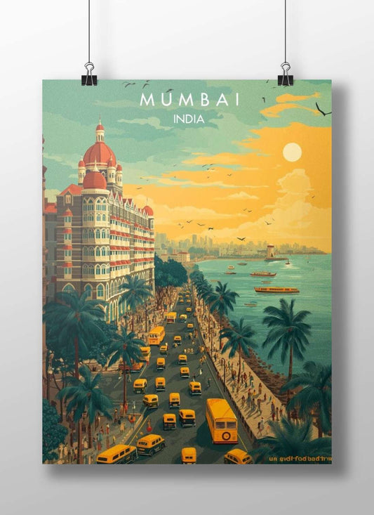 Taj Mahal Palace Hotel in Mumbai, India Main Subject: Taj Mahal Palace Hotel in Mumbai, India Matte BoizzBoard rigid print —