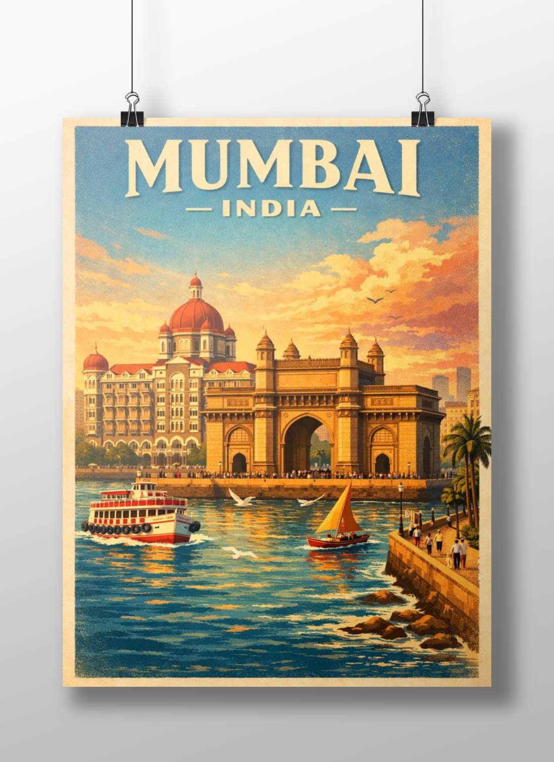 Gateway of India Main Subject: Gateway of India Matte BoizzBoard rigid print — Bollywood wall art India | PosterBoizz