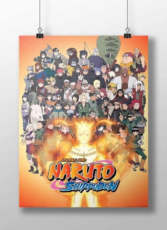 Naruto Shippuden (anime series) Main Subject: Naruto Shippuden (anime series) Matte BoizzBoard rigid print — Anime wall art