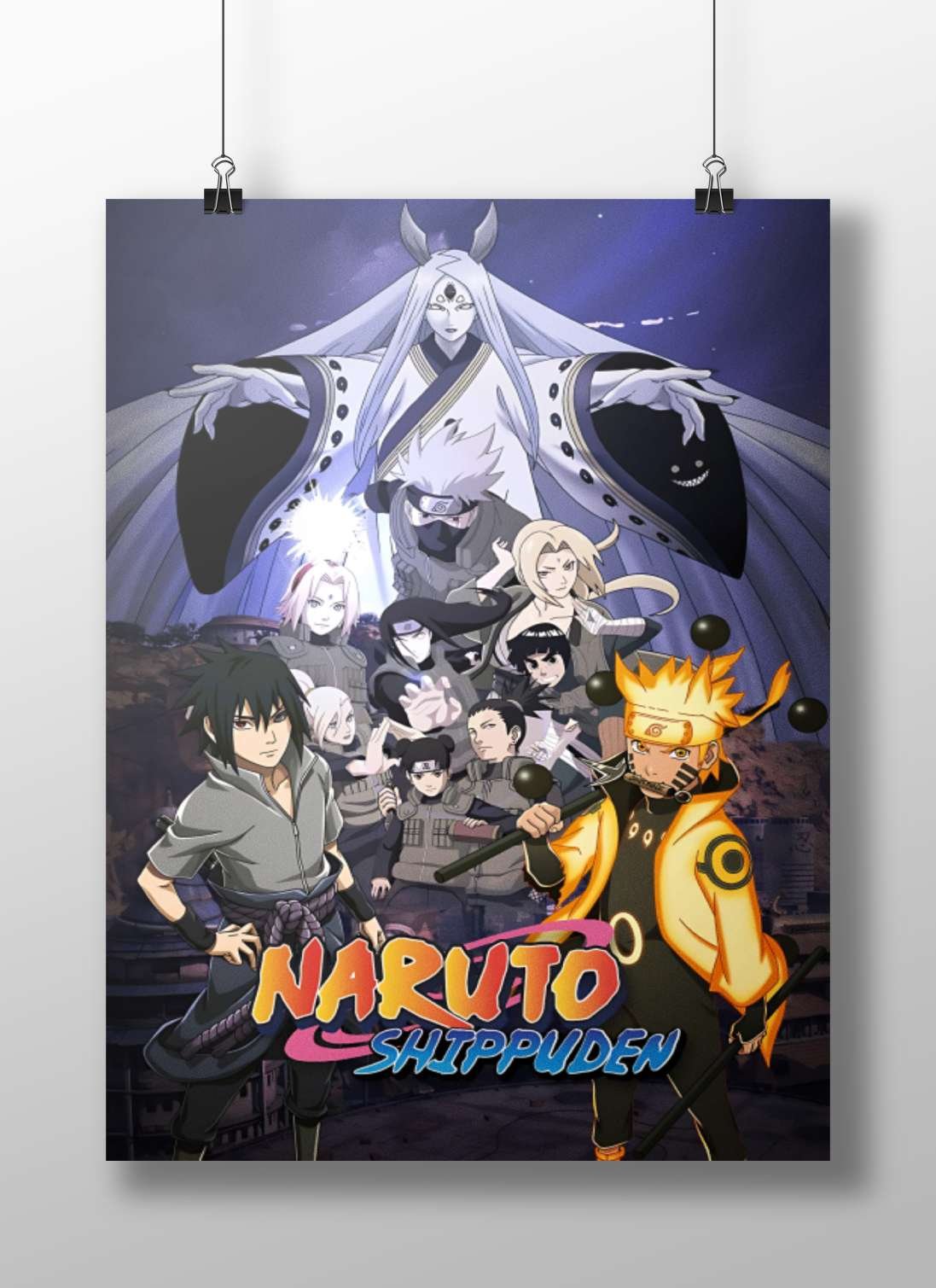 Naruto Shippuden characters Main Subject: Naruto Shippuden characters Matte BoizzBoard rigid print — Anime wall art India |
