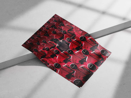 Squid Game (Netflix franchise characters) Main Subject: Squid Game (Netflix franchise characters) Matte poster print —