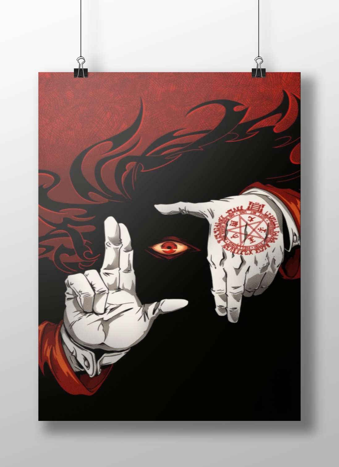 Pentagram tattoo on hand with all-seeing eye Main Subject: Pentagram tattoo on hand with all-seeing eye Matte BoizzBoard