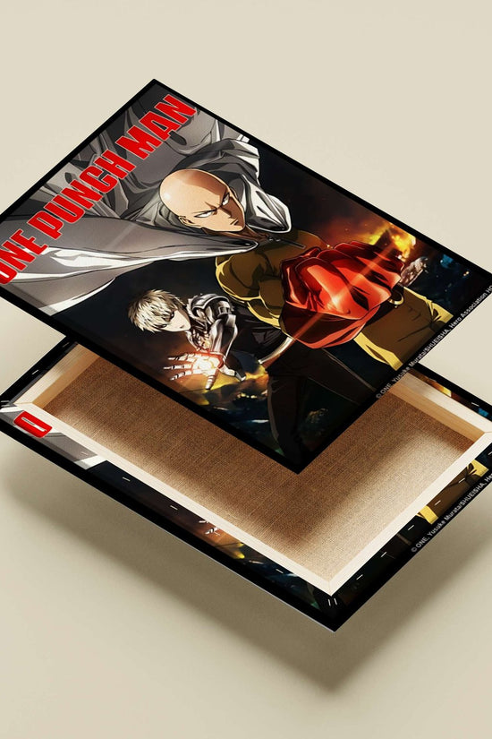 Saitama and Genos from the One Punch Man franchise Main Subject: Saitama and Genos from the One Punch Man franchise Canvas