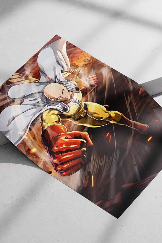 One Punch Man (from the Japanese manga/anime franchise "One Punch Man") Main Subject: One Punch Man (from the Japanese