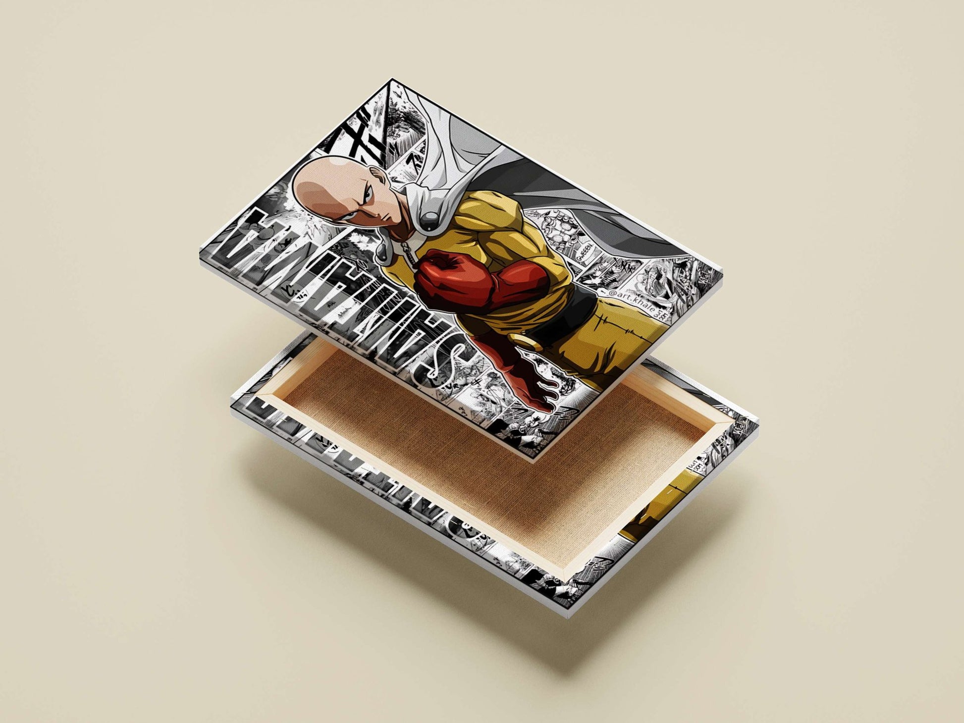 Saitama (from One Punch Man) Main Subject: Saitama (from One Punch Man) Canvas wall art — Anime wall art India | PosterBoizz