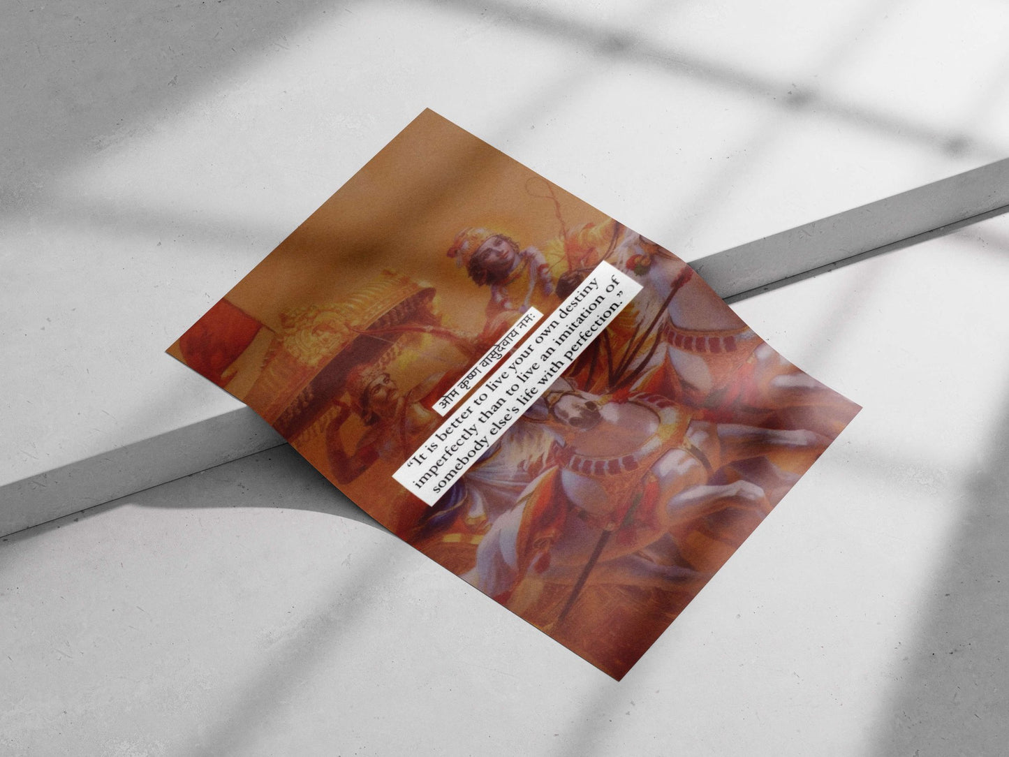 Lord Krishna (a Hindu deity) Main Subject: Lord Krishna (a Hindu deity) Matte poster print — Sanatan wall art India |