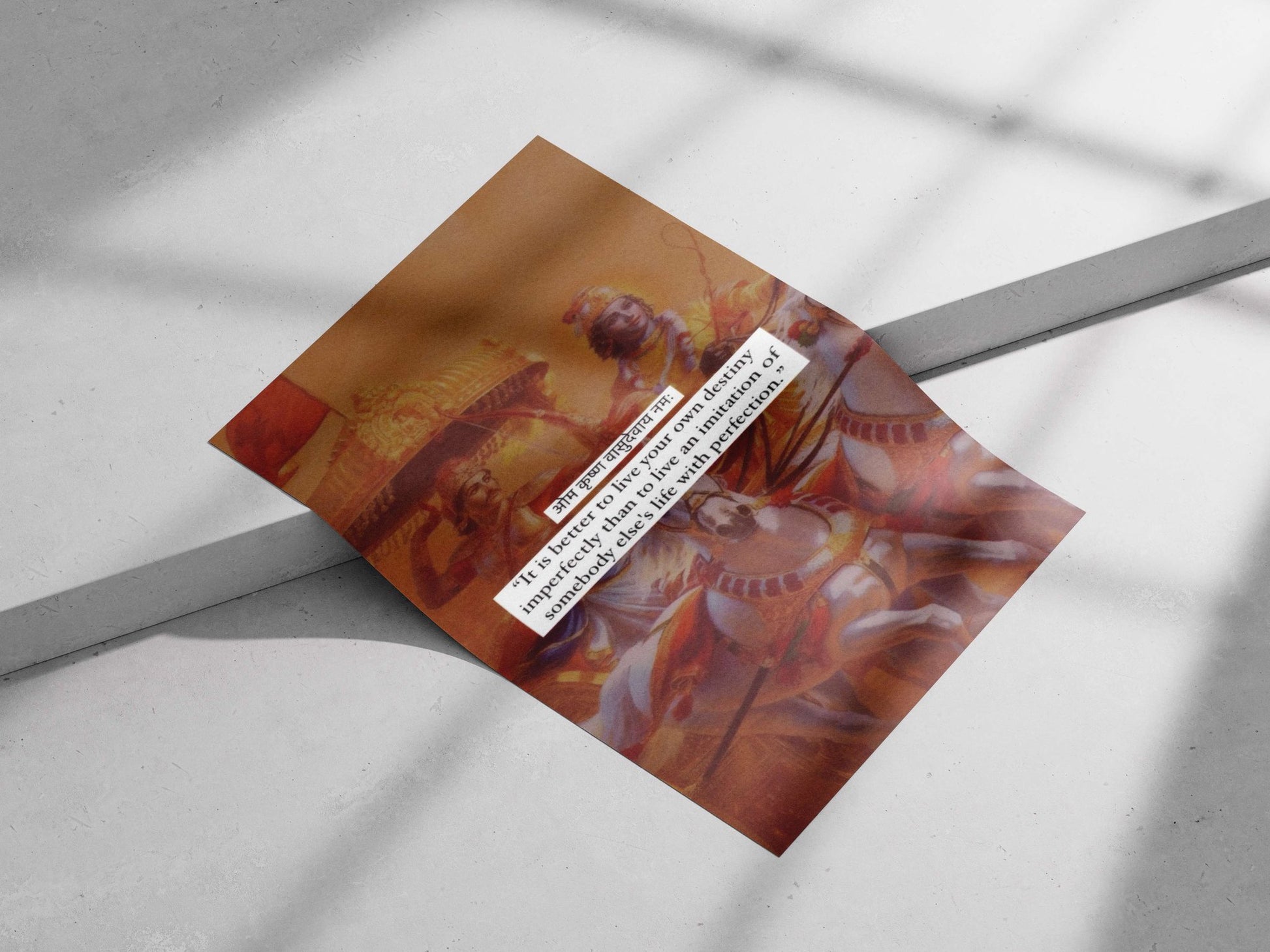 Lord Krishna (a Hindu deity) Main Subject: Lord Krishna (a Hindu deity) Matte poster print — Sanatan wall art India |