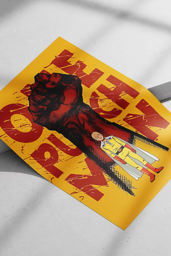 Saitama (One Punch Man) Main Subject: Saitama (One Punch Man) Matte poster print — Anime wall art India | PosterBoizz