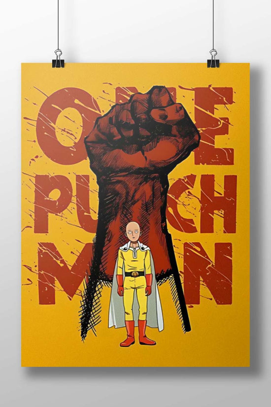Saitama (One Punch Man) Main Subject: Saitama (One Punch Man) Matte BoizzBoard rigid print — Anime wall art India |