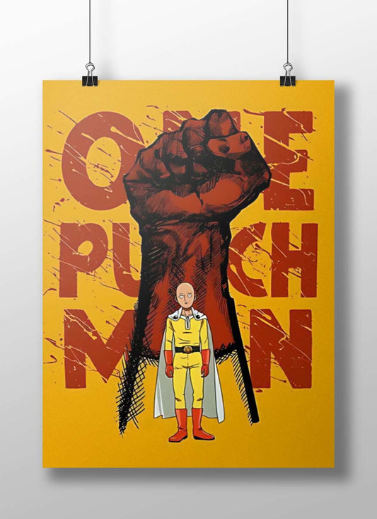 Saitama (One Punch Man) Main Subject: Saitama (One Punch Man) Matte BoizzBoard rigid print — Anime wall art India |
