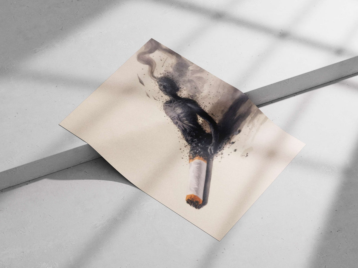 cigarette Main Subject: cigarette Matte poster print — Art wall art India | PosterBoizz