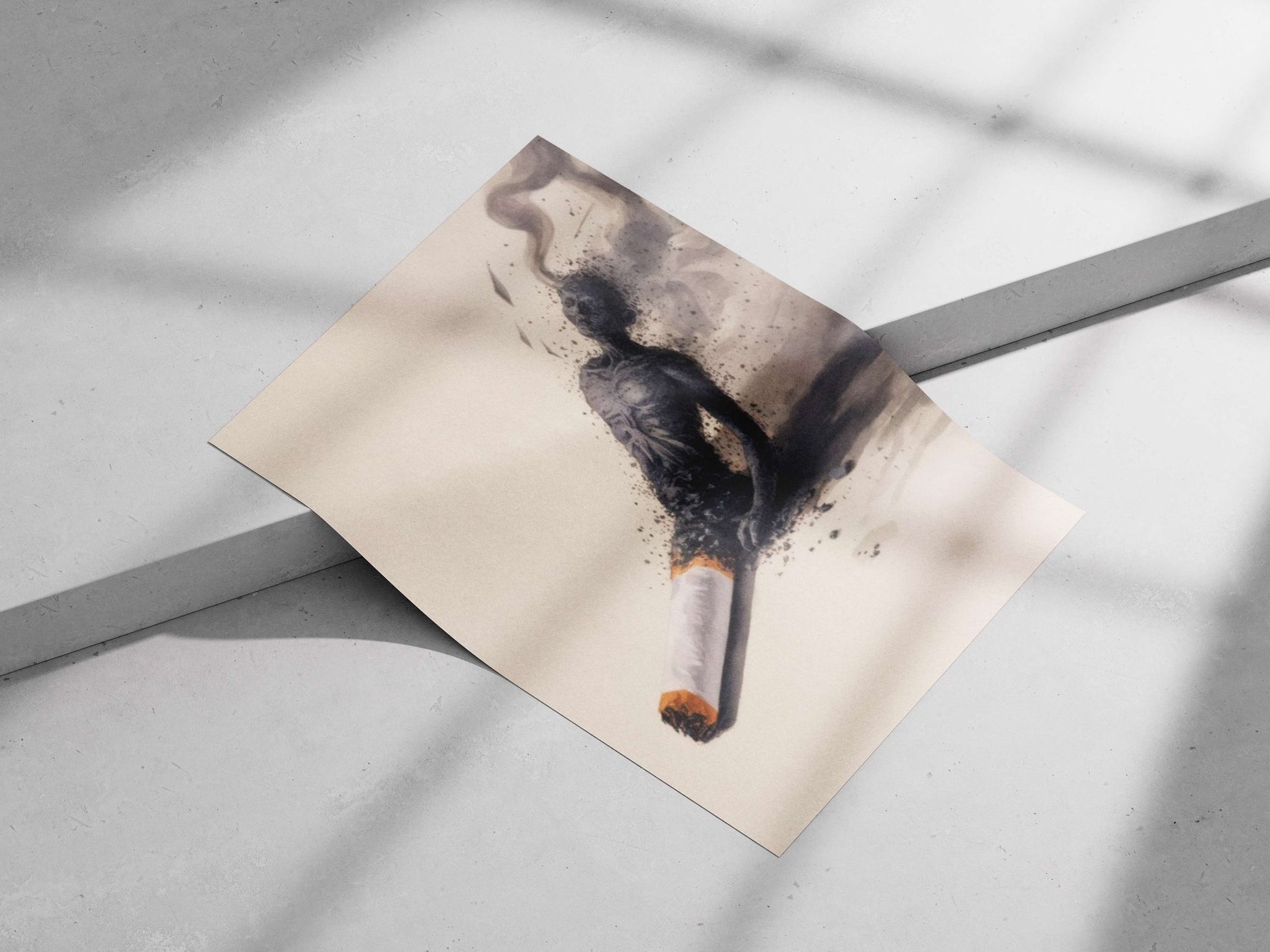 cigarette Main Subject: cigarette Matte poster print — Art wall art India | PosterBoizz