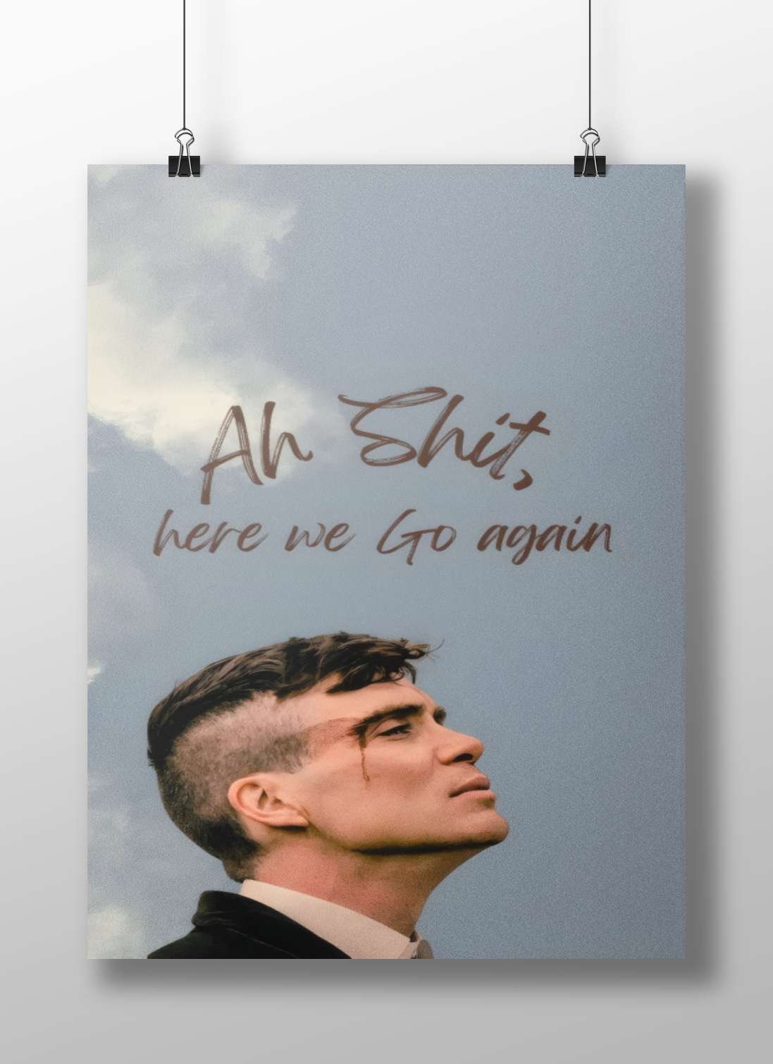 Tommy Shelby from Peaky Blinders Main Subject: Tommy Shelby from Peaky Blinders Matte BoizzBoard rigid print — Series wall