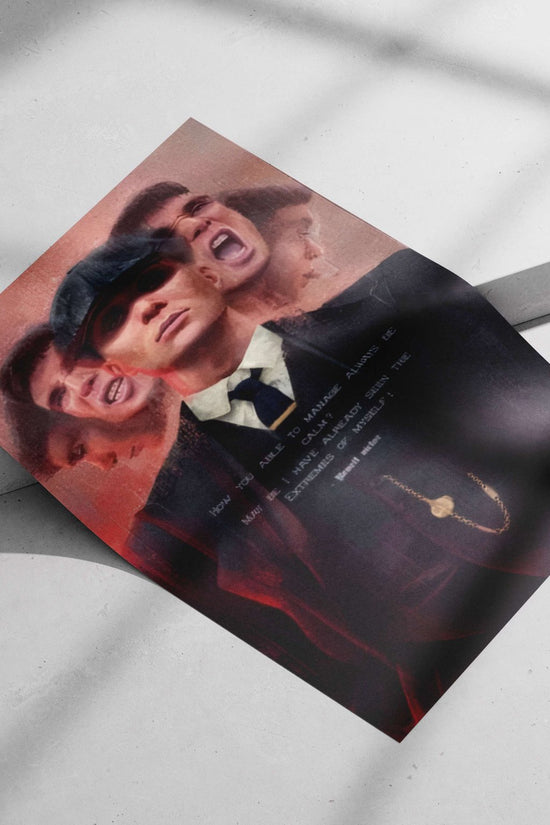 Thomas Shelby from Peaky Blinders Main Subject: Thomas Shelby from Peaky Blinders Matte poster print — Series wall art India