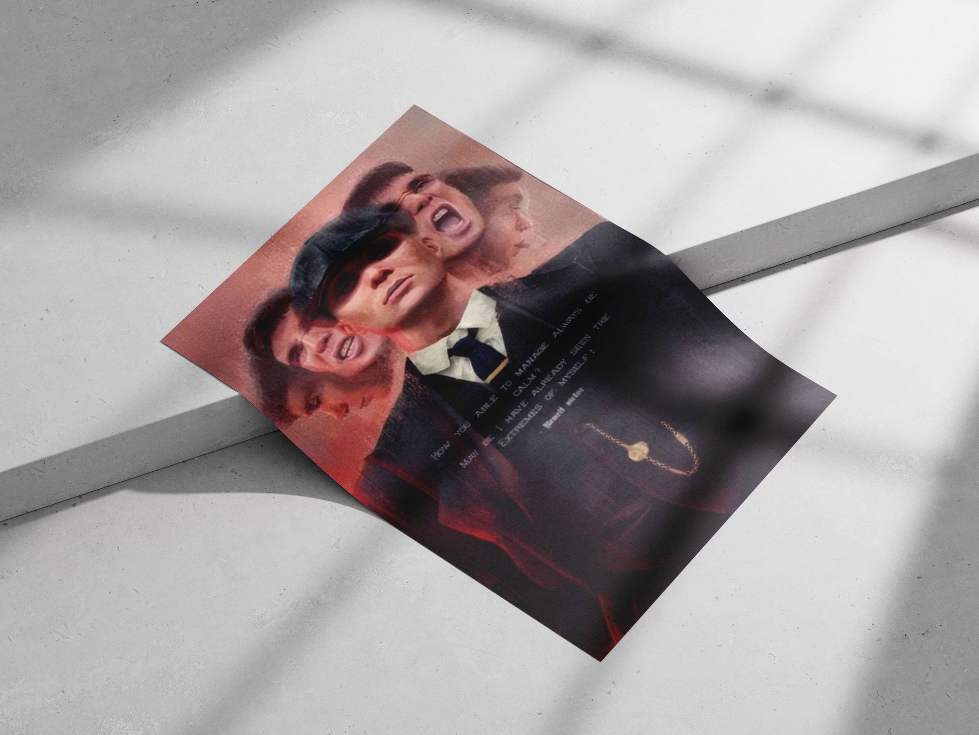 Thomas Shelby from Peaky Blinders Main Subject: Thomas Shelby from Peaky Blinders Matte poster print — Series wall art India