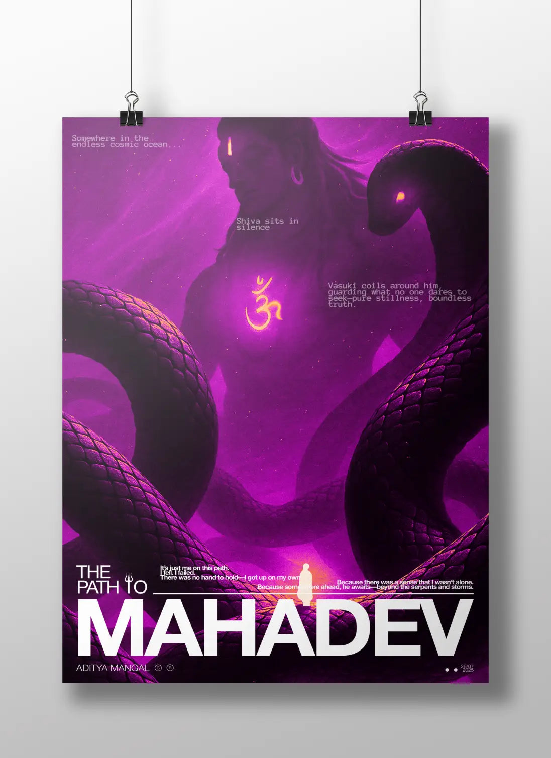 The Path to Mahadev – Lord Shiva Poster, Hindu Wall Art