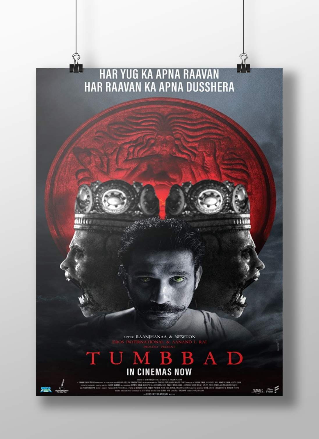 Raavan Three-Headed Crown Mystic Poster – Tumbbad Mythological Wall Art
