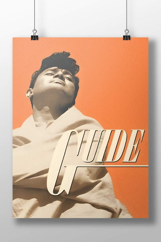 Dev Anand Monochrome Guide Classic Bollywood Vintage Wall Art