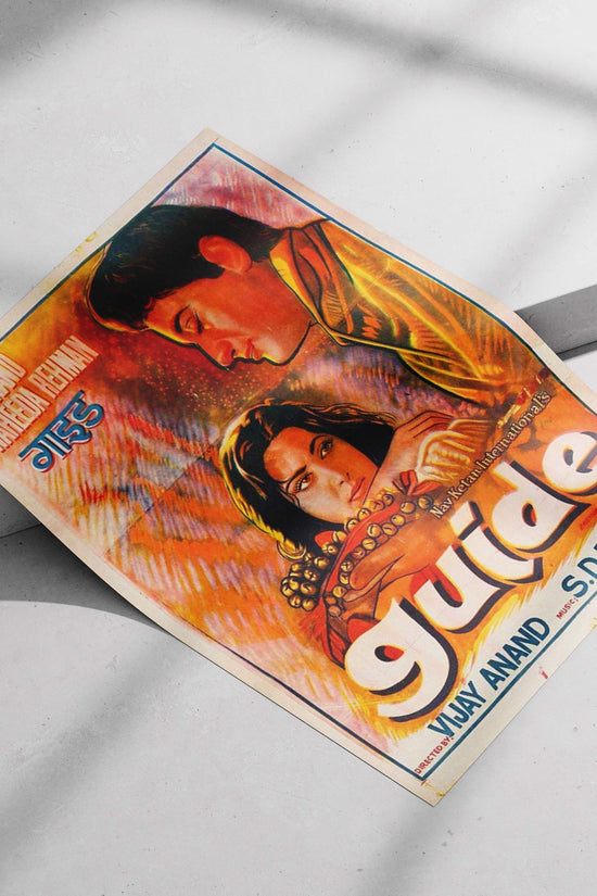 Dev Anand, Waheeda Rehman Dev Anand & Waheeda Rehman Guide 60S Romance Vintage Bollywood Poster