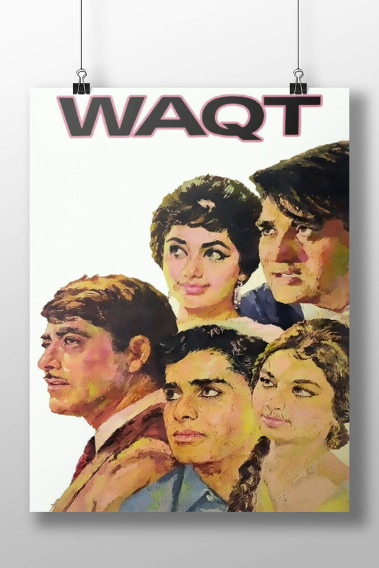 Dev Anand, Waheeda Rehman, Saira Banu, Rajendra Kumar Waqt Classic Romantic Bollywood Love Story Poster