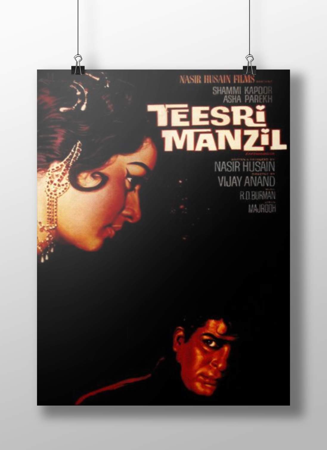 Asha Parekh, Shammi Kapoor Teesri Manzil Romantic Couple Profile Poster – Asha Parekh & Shammi