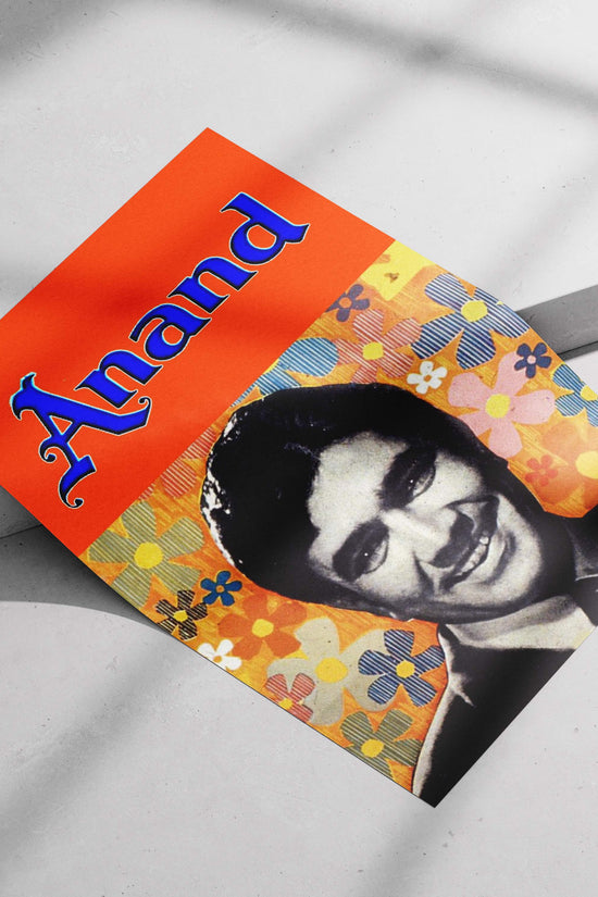 Dilip Kumar Optimistic Retro Floral Anand 1957 Vintage Wall Art