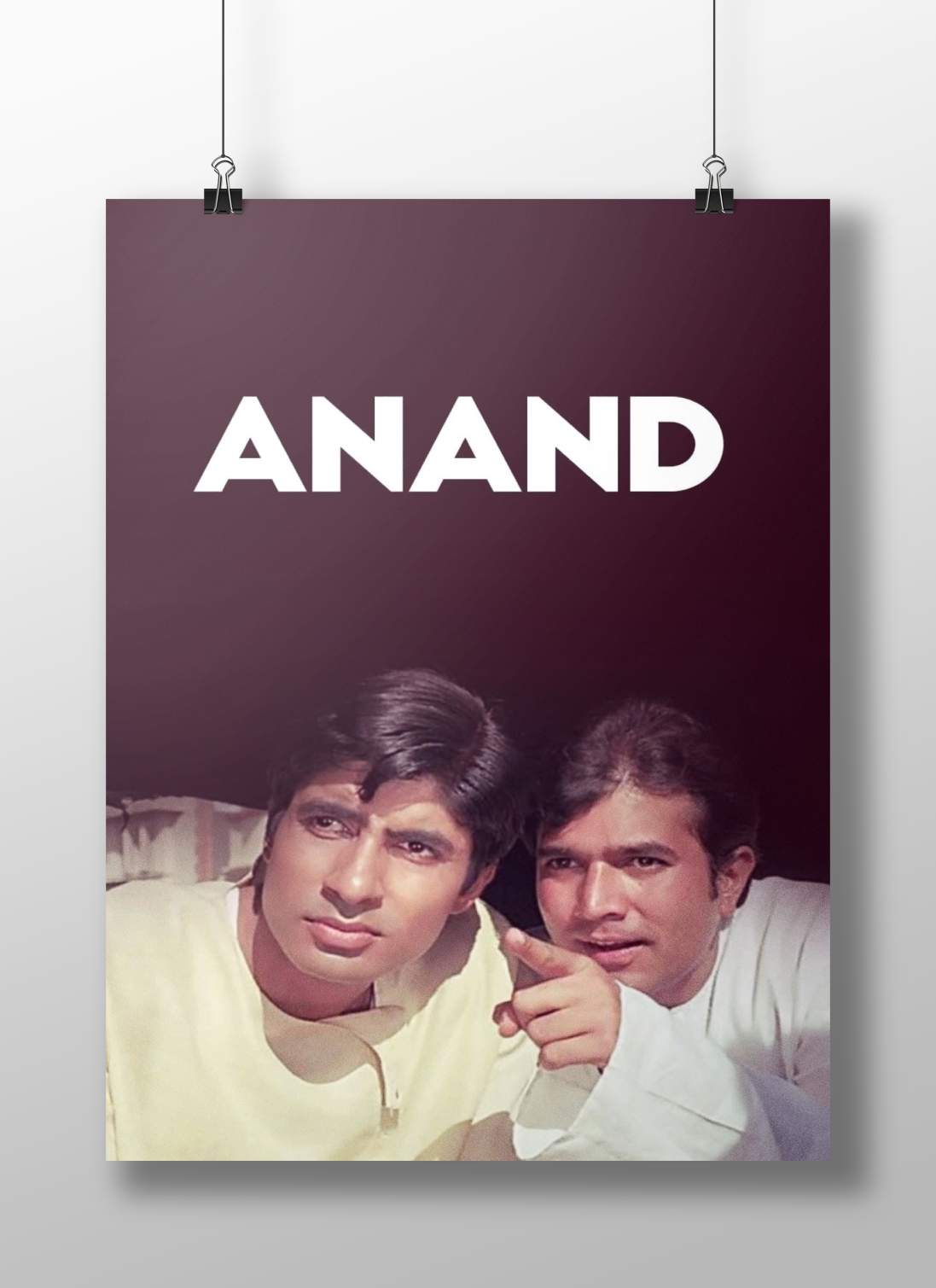 Rajesh Khurrana, Dharmendra The movie poster for the 1973 Indian film "ANAND" Anand 1973