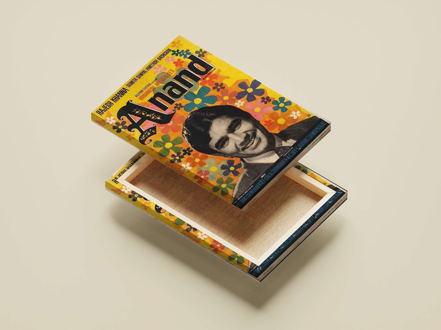 Rajesh Khanna, Sumita Sanyal, Amitabh Bachchan Amitabh Bachchan As Anand 70S Retro Floral Pop Art