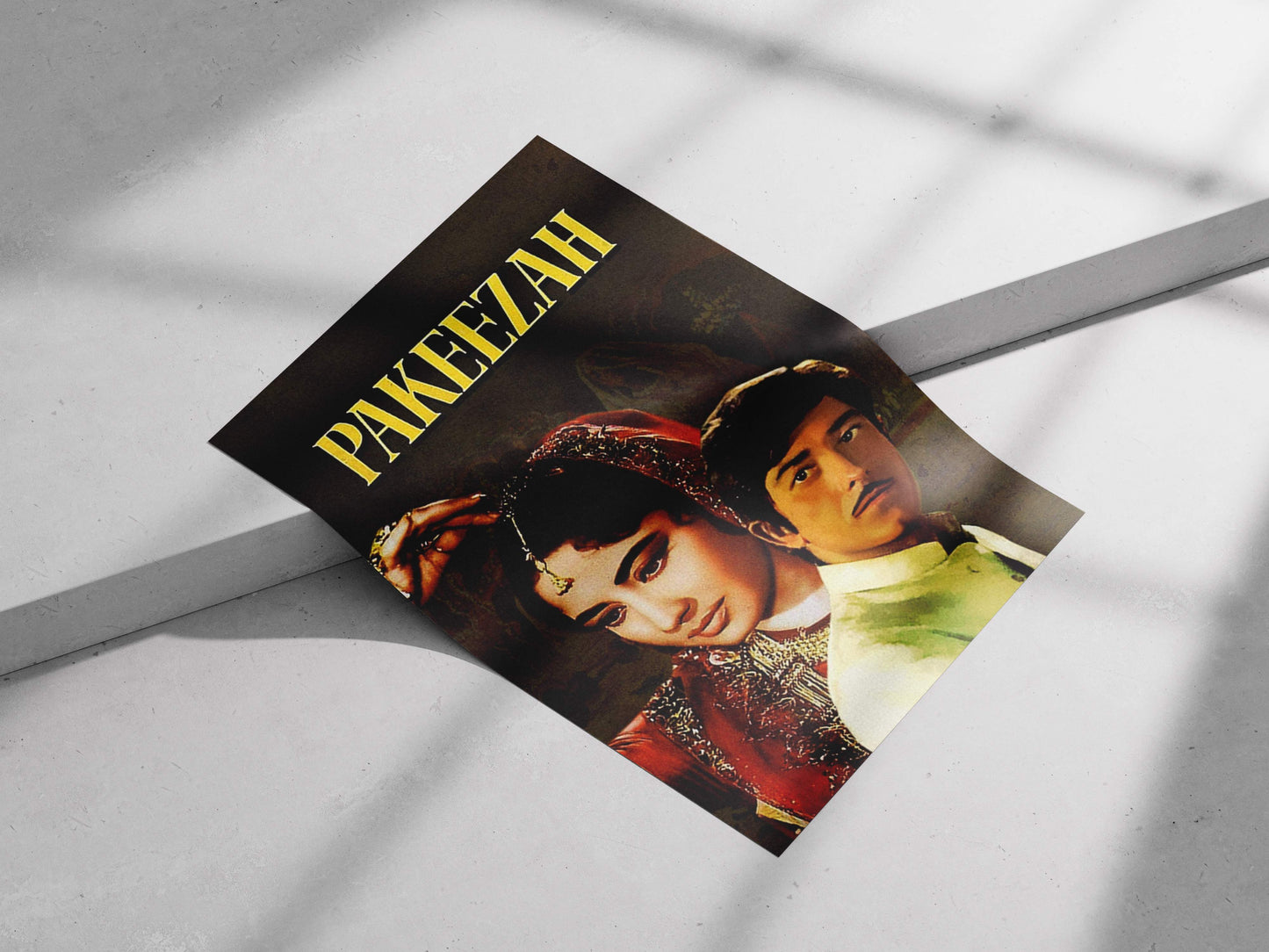Meena Kumari (as Rani Pakeezah), Mohammad Ali (as the male lead) Pakeezah 1972 Golden Romance