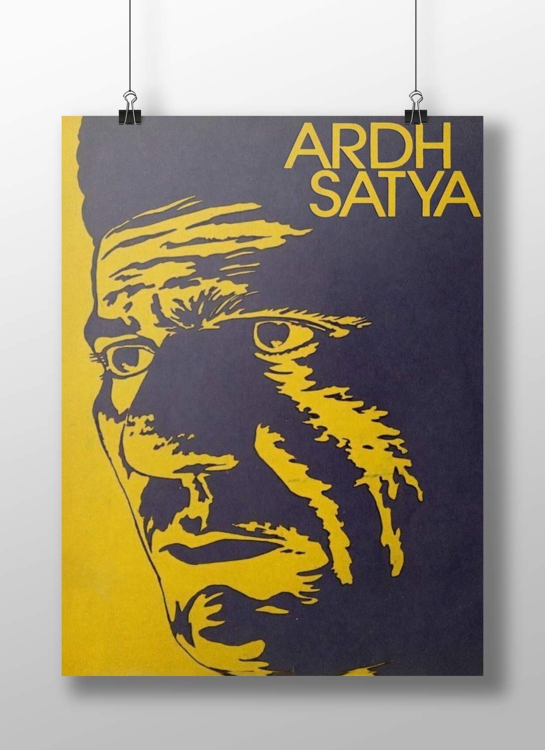 Prakash (Naseeruddin Shah) Prakash From Ardha Satya Stylized Graphic Art Poster – Naseeruddin Shah Vintage