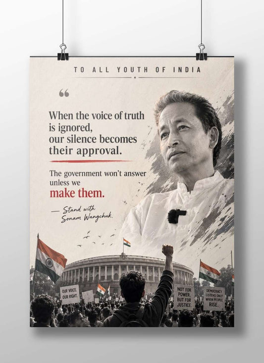 Sonam Wangchuk Main Subject: Sonam Wangchuk Matte BoizzBoard rigid print — Bollywood wall art India | PosterBoizz