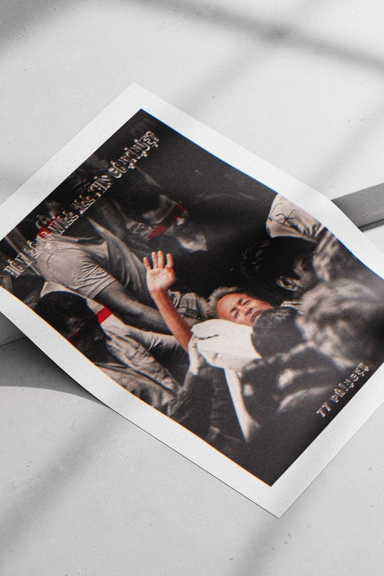 1977 Turkish prison uprising protest scene Main Subject: 1977 Turkish prison uprising protest scene Matte poster print — Art