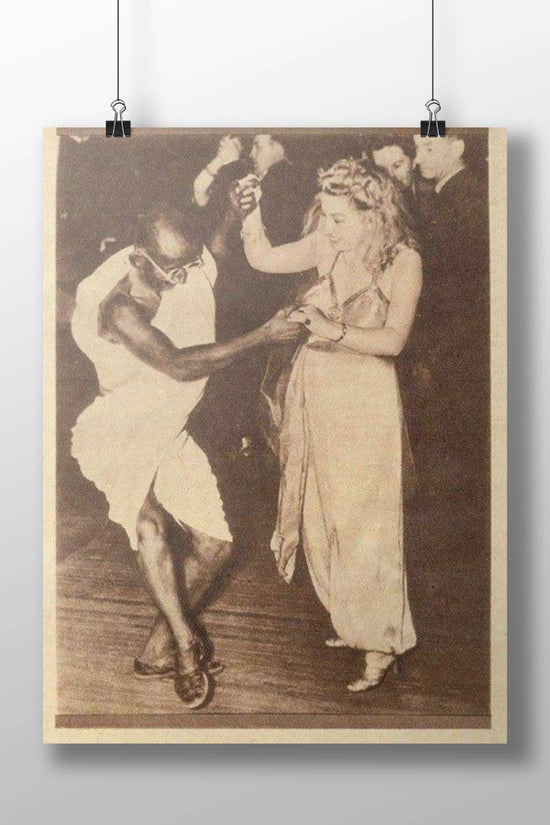 A Black man and a white woman dancing together Main Subject: A Black man and a white woman dancing together Matte BoizzBoard