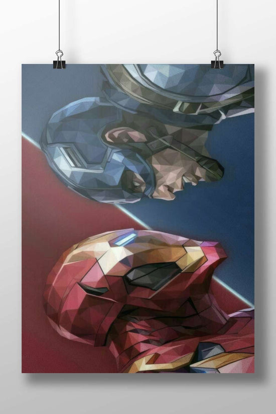 Captain America and Iron Man (Marvel) Main Subject: Captain America and Iron Man (Marvel) Matte BoizzBoard rigid print —