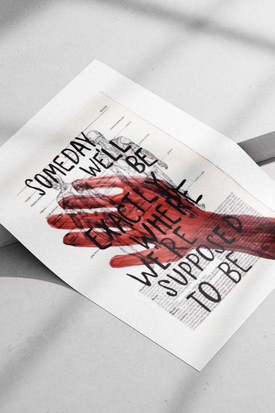 Red handprint Main Subject: Red handprint Matte poster print — Art wall art India | PosterBoizz