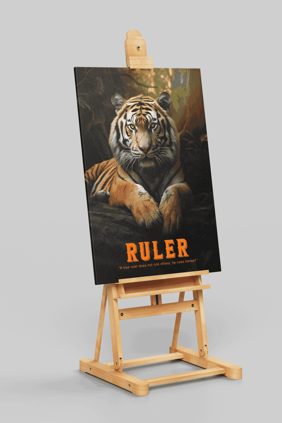 RULER – Tiger Motivational Poster | Jungle Wisdom Wall Art | Nikhil